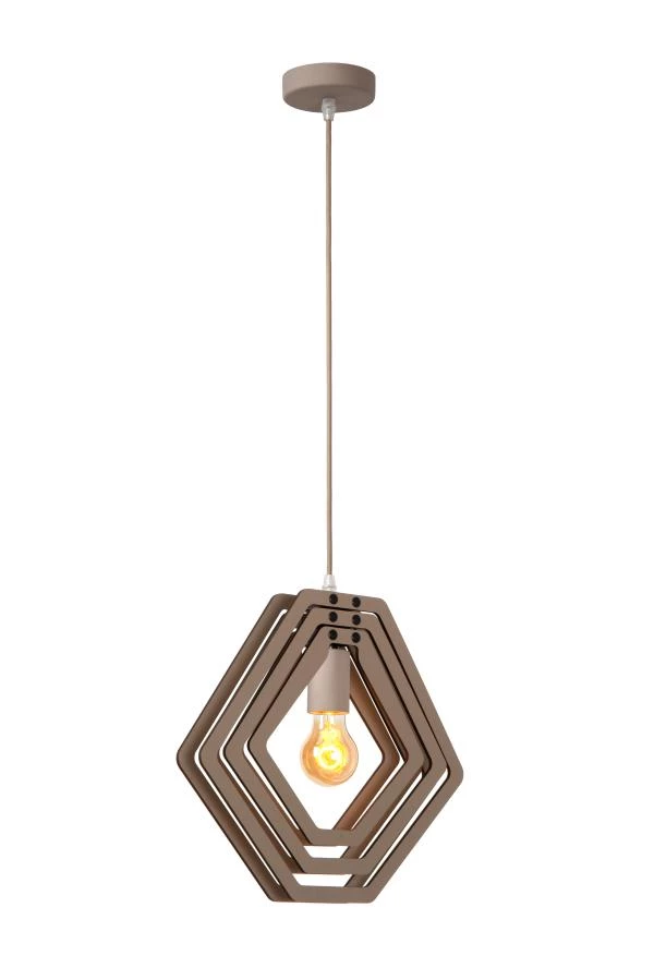 Lucide MAURO - Suspension Chambres d'enfant - 1xE27 - Taupe - détail 1